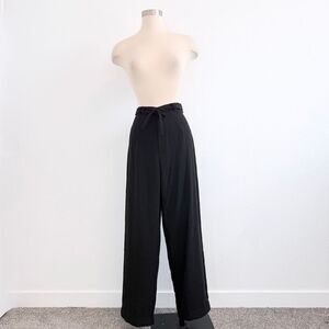 Hillard & Hanson Y2K Black High Waisted Wide Leg Pants 10 Medium